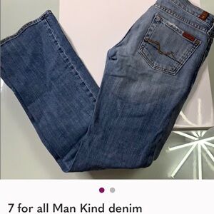 7 For All Mankind Women's Medium Blue Denim Jeans